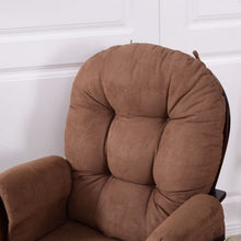 Load image into Gallery viewer, Adjustable Backrest Baby Nursery Rocking Chair &amp; Ottoman Set-Brown
