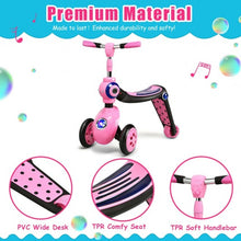 Load image into Gallery viewer, 2-in-1 Kick Scooter Balance Trike With 3 Wheel -Pink
