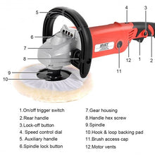 Load image into Gallery viewer, 7&quot; Electric 6 Variable Speed Car Boat Polisher w/Case

