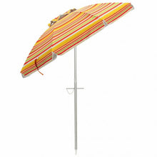 Load image into Gallery viewer, 6.5FT Sun Shade Patio Beach Umbrella with Carry Bag-Red &amp; Orange
