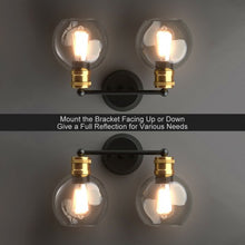 Load image into Gallery viewer, Modern 2-light Bubbled Glass Vanity Light
