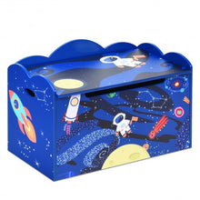 Load image into Gallery viewer, Wooden Toy Box Storage with Seating Bench for Kids-Blue
