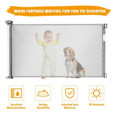 Load image into Gallery viewer, Retractable Baby Pets Safety Mesh Gate for Indoor and Outdoor-Gray
