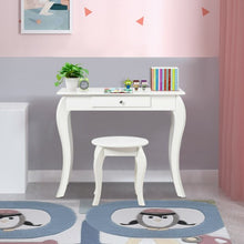 Load image into Gallery viewer, Kids Princess Makeup Dressing Play Table Set with Mirror -White
