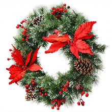 Load image into Gallery viewer, 24&quot; Pre-lit Artificial Christmas Wreath Battery Operated
