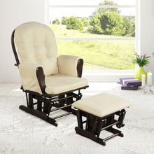 Load image into Gallery viewer, Baby Nursery Relax Rocker Rocking Chair Glider and Ottoman Set-Beige
