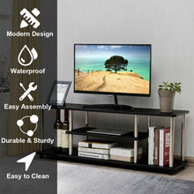 Load image into Gallery viewer, 3-Tier 110lbs Stainless Steel Listed Universal TV Stand-Black
