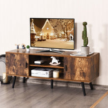Load image into Gallery viewer, Industrial TV Stand with Storage Cabinets-Coffee
