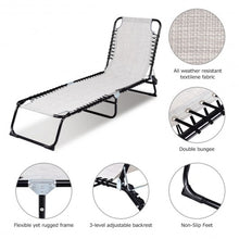 Load image into Gallery viewer, Foldable Camping Patio Chaise Lounge Chair-Gray

