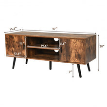 Load image into Gallery viewer, Industrial TV Stand with Storage Cabinets-Coffee
