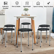 Load image into Gallery viewer, Set of 6 Portable Plastic Stack Stools -Gray
