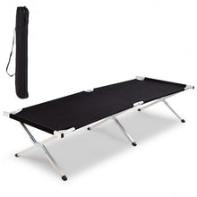 Load image into Gallery viewer, Outdoor Hiking Portable Aluminum Folding Camping Bed with Bag-Black
