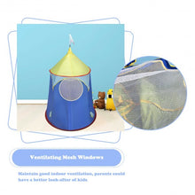 Load image into Gallery viewer, Blue Foldable Castle Kids Play Tent
