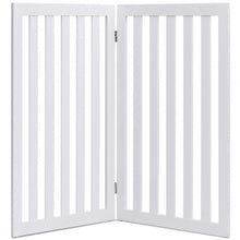 Load image into Gallery viewer, 35&quot; Folding Standing 2/4 Panel Wood Pet Fence-White-A
