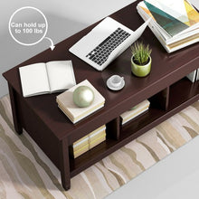 Load image into Gallery viewer, Lift Top Coffee Table with Hidden Storage Compartment-Coffee
