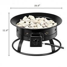 Load image into Gallery viewer, Portable Propane Outdoor Gas Fire Pit with Cover and Carry Kit
