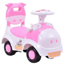 Load image into Gallery viewer, 3-in-1 Toddlers Sliding Pushing Cart Riding Car w/ Sound-Pink
