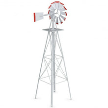 Load image into Gallery viewer, 8Ft Tall Windmill Ornamental Wind Wheel-Silver

