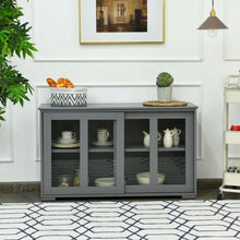 Load image into Gallery viewer, Sideboard Buffet Cupboard Storage Cabinet with Sliding Door-Gray
