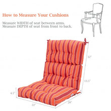 Load image into Gallery viewer, 22" x 44" Tufted Outdoor Patio Chair Seating Pad-Red &amp; Orange
