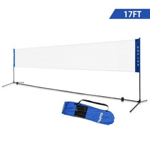 Load image into Gallery viewer, Portable 17&#39;x5&#39; Badminton Training Net with Carrying Bag
