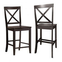 Load image into Gallery viewer, 24&quot; 2 Pack Rubber Wood Frame Kitchen Chairs
