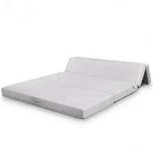 Load image into Gallery viewer, 4&quot; Tri-Fold Sofa Bed Foam Mattress with Handles-Queen Size
