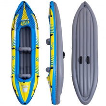Load image into Gallery viewer, Goplus 2-Person Inflatable Canoe Boat Kayak Set with Oar and Hand Pump
