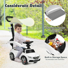 Load image into Gallery viewer, 3-in-1 Mercedes Benz Ride-on Toddler Sliding Car-White
