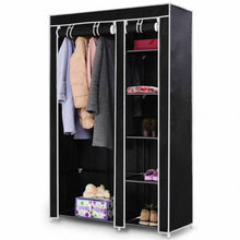 Load image into Gallery viewer, 69&quot; Portable Closet Storage Organizer Clothes Wardrobe-Black
