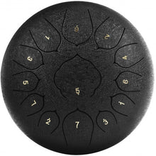 Load image into Gallery viewer, Steel Tongue Handpan Drum 13 Notes 12�-Black
