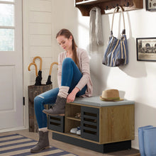 Load image into Gallery viewer, Shoe Bench with 6 Storage Compartments and 3 Adjustable Shelves-Natural
