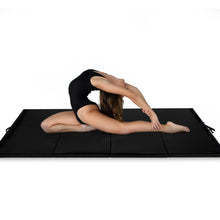 Load image into Gallery viewer, 4&#39; x 8&#39; x 2 Inch Folding Panel Exercise Gymnastics Mat-Black
