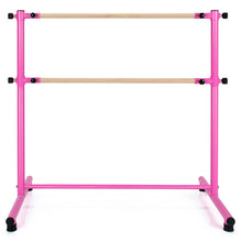 Load image into Gallery viewer, 47 Inch Double Ballet Barre with Anti-Slip Footpads-Pink
