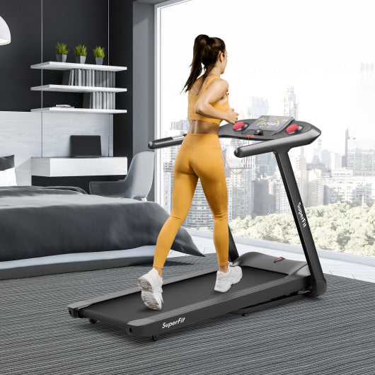 4.75 HP Treadmill with APP and Auto Incline for Home and Apartment-Black