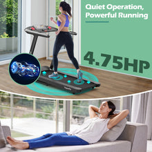 Load image into Gallery viewer, 4.75 HP Treadmill with APP and Auto Incline for Home and Apartment-Black
