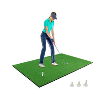 Load image into Gallery viewer, 5 x 3 Feet Standard Realistic Golf Practice Hitting Mat with Synthetic Turf and 3 Tees

