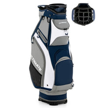 Load image into Gallery viewer, 10.5 Inch Golf Stand Bag with 14 Way Full-Length Dividers and 7 Zippered Pockets-Navy
