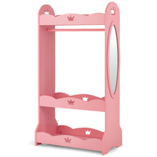 Load image into Gallery viewer, Kids Pretend Costume Closet with Mirror-Pink
