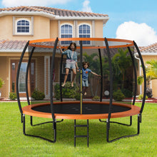 Load image into Gallery viewer, 12FT ASTM Approved Recreational Trampoline with Ladder-Orange
