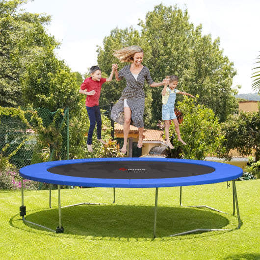 12 Feet Waterproof and Tear-Resistant Universal Trampoline Safety Pad Spring Cover-Blue