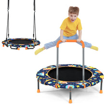 Load image into Gallery viewer, Convertible Swing and Trampoline Set with Upholstered Handrail
