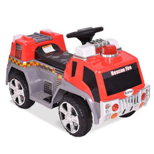 Load image into Gallery viewer, 6 V Kids Ride On Rescue Fire Truck
