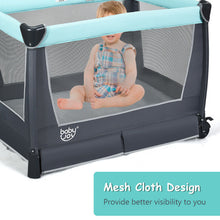 Load image into Gallery viewer, 4 in 1 Convertible Portable Baby Playard with Toys and Music Center-Green
