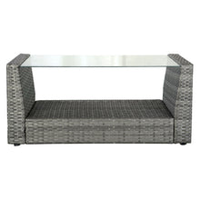 Load image into Gallery viewer, 4 pcs Rattan Patio Cushioned Sofa - Gray
