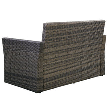 Load image into Gallery viewer, 4 pcs Rattan Patio Cushioned Sofa - Brown
