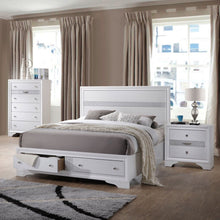 Load image into Gallery viewer, King Size Bed Wood Frame with Tall Headboard and Drawer
