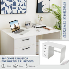 Load image into Gallery viewer, 43.5 Inch Computer Desk with 4 Large Drawers-White
