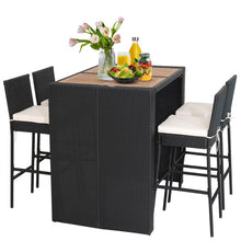 Load image into Gallery viewer, 5 Pieces Patio Acacia Wood Dining Set
